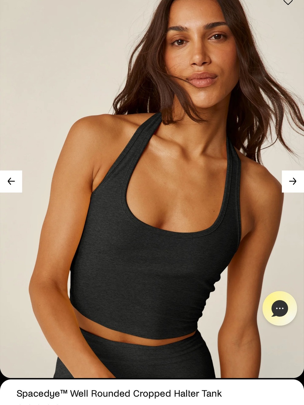 Tank and leggings—Beyond Yoga Cropped Halter and Caught in the Midi Legging Set